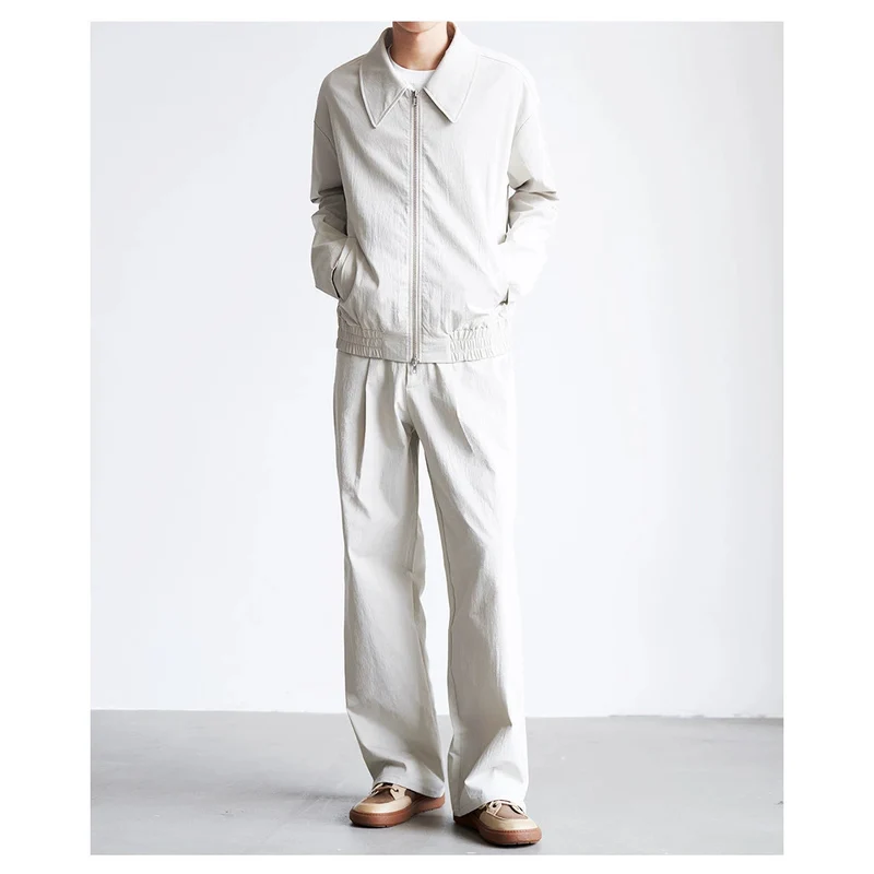 Herren weite hochtaillierte Bundfaltenhose aus Baumwollmix Drune