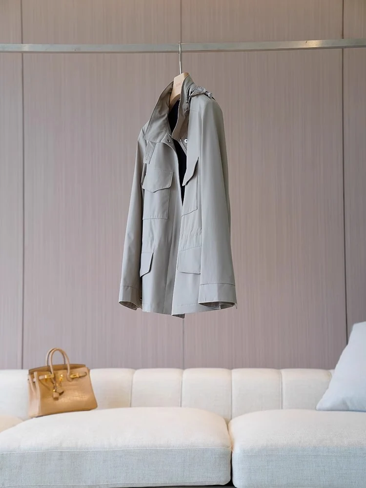 Damen Stylische Übergangsjacke mit praktischen Taschen Drune