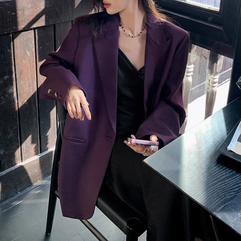 Damen Stilvoller Oversized Blazer Drune