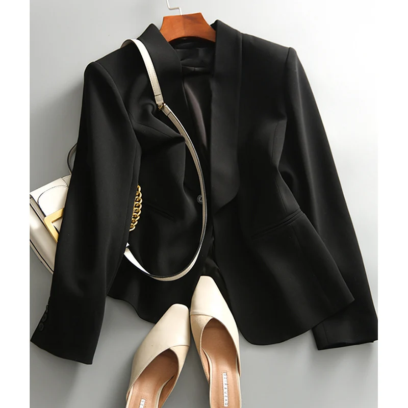 Damen Stilvoller Einreiher Blazer Drune