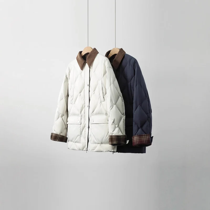 Damen Steppjacke mit karierten Akzenten Drune
