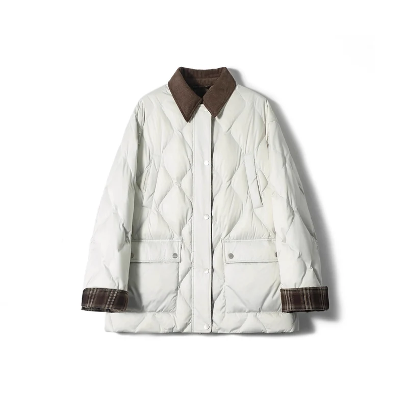 Damen Steppjacke mit karierten Akzenten Drune
