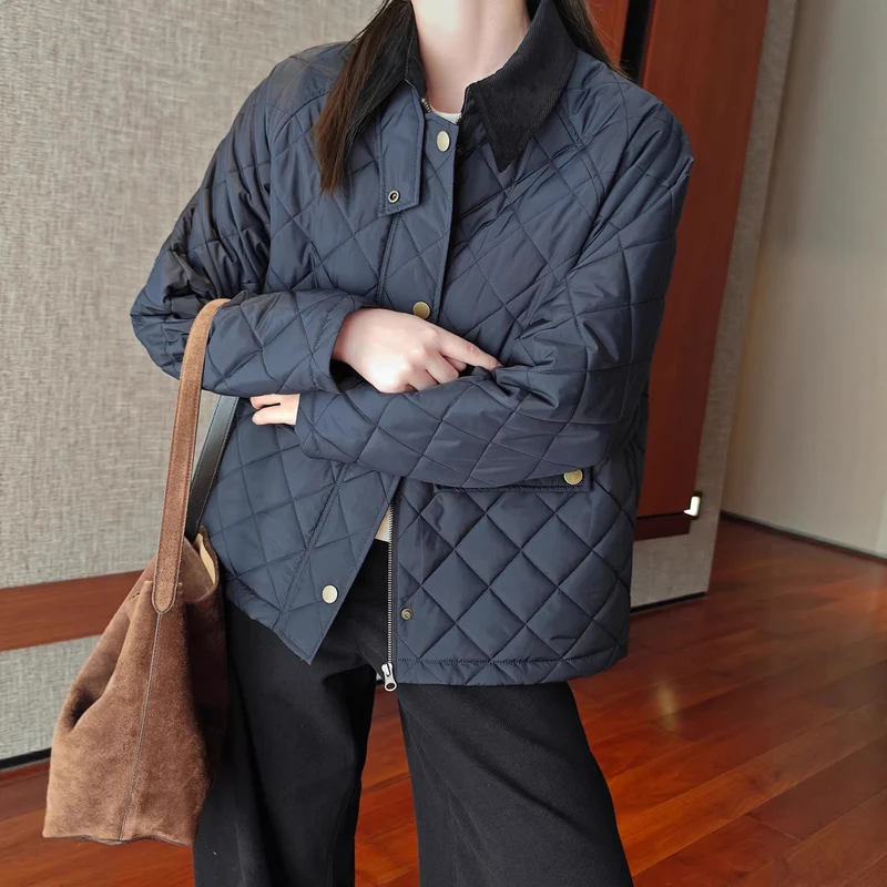 Damen Steppjacke mit hochgeschlossenem Kragen Drune