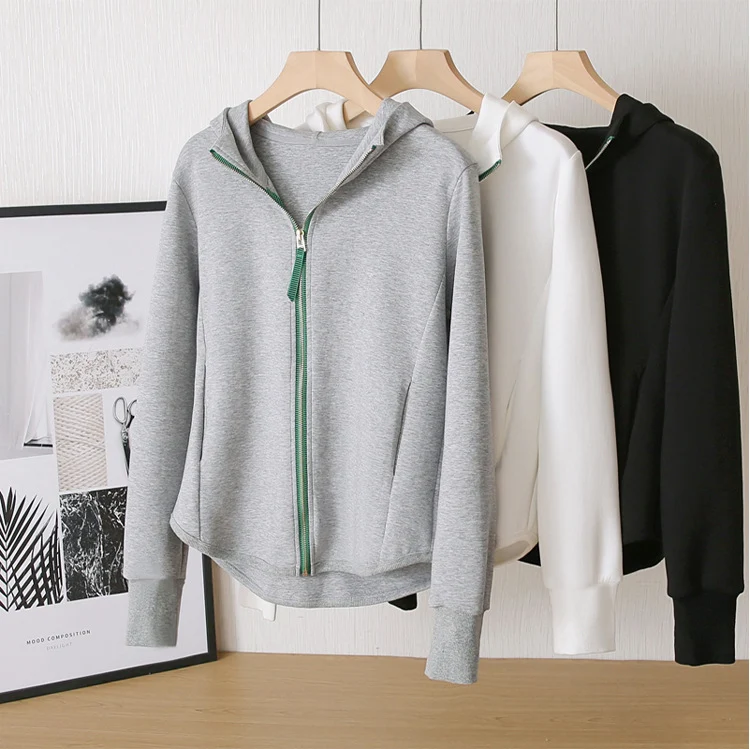 Damen Sportjacke mit Kapuze und Reißverschluss Drune