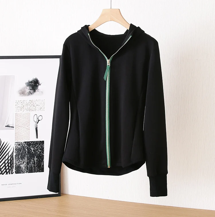 Damen Sportjacke mit Kapuze und Reißverschluss Drune