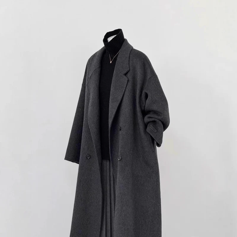 Damen Oversized Wollmantel Drune