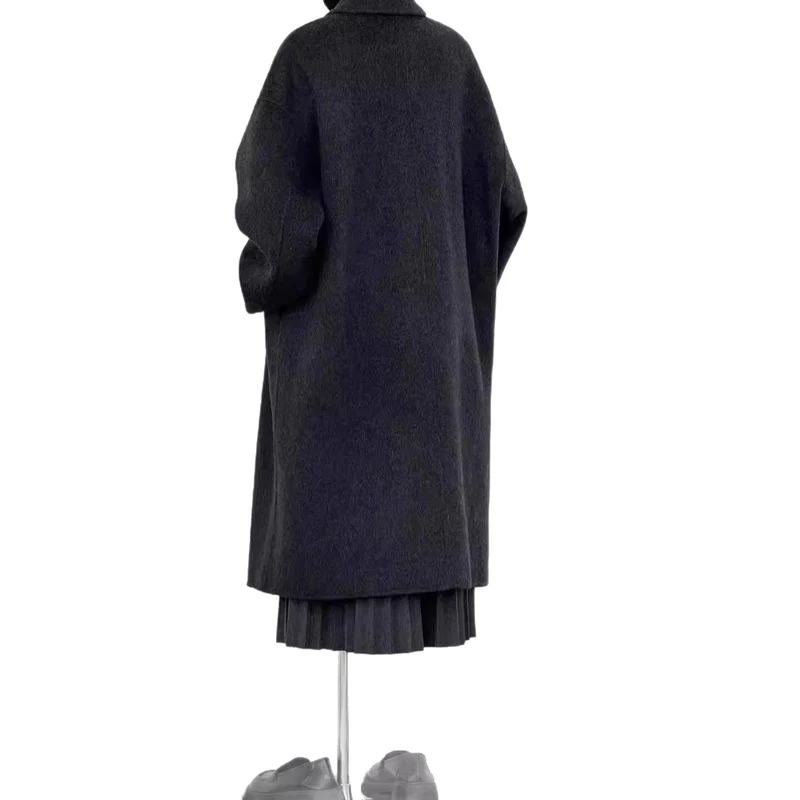Damen Oversized Wollmantel Drune