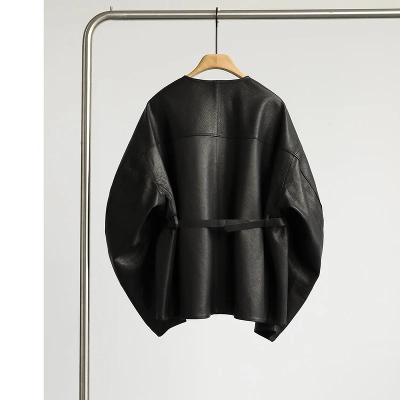 Damen Oversized Lederjacke Drune