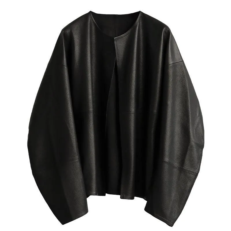 Damen Oversized Lederjacke Drune