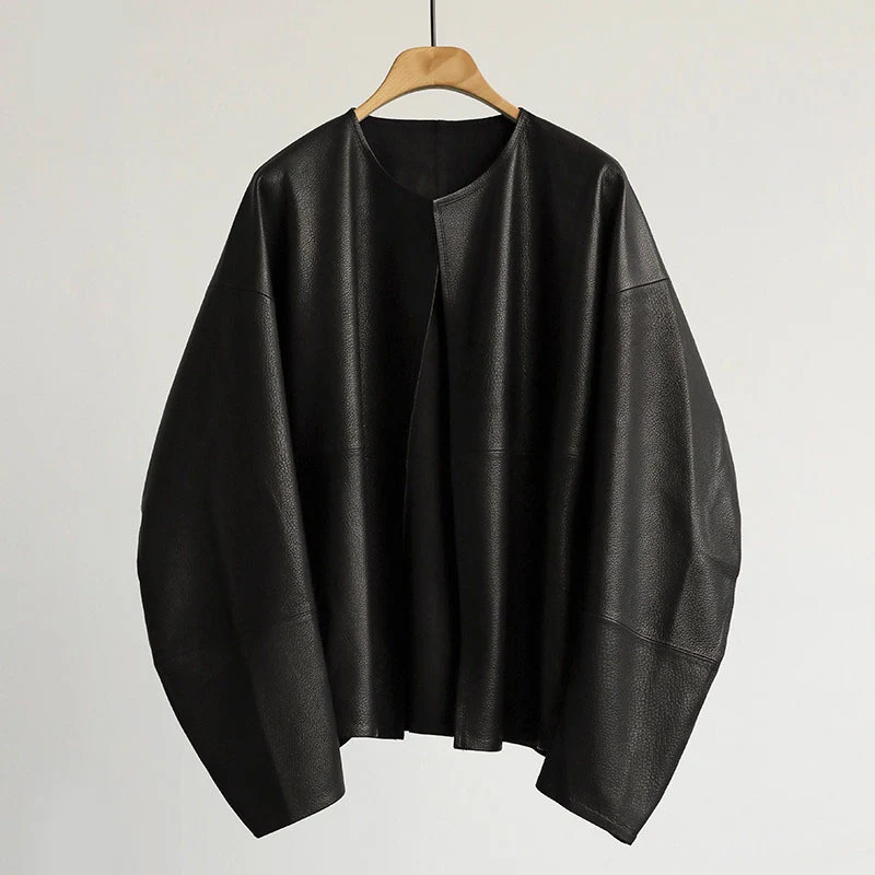 Damen Oversized Lederjacke Drune