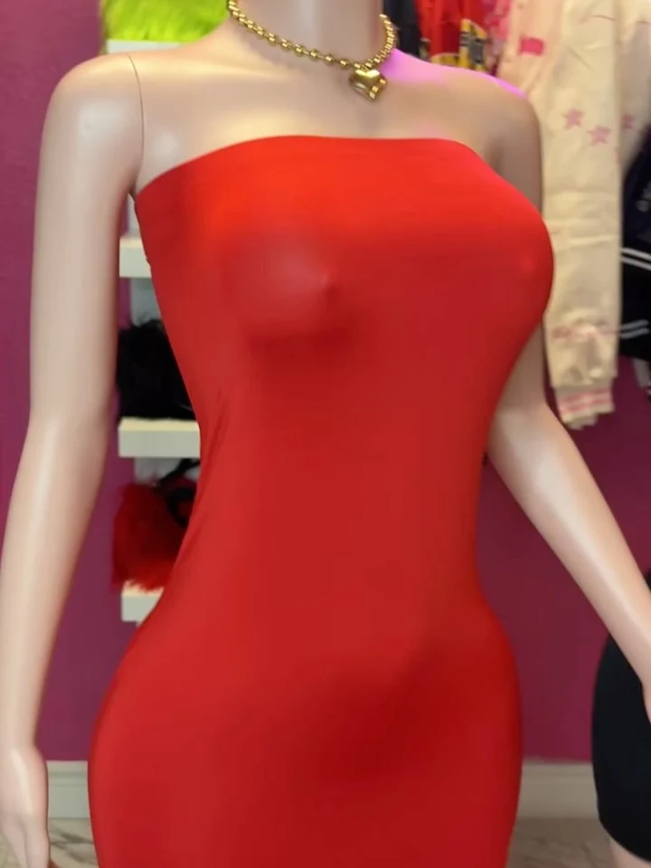 Damen ärmelloses Minikleid mit figurbetonendem Schnitt und eleganter Raffung Drune