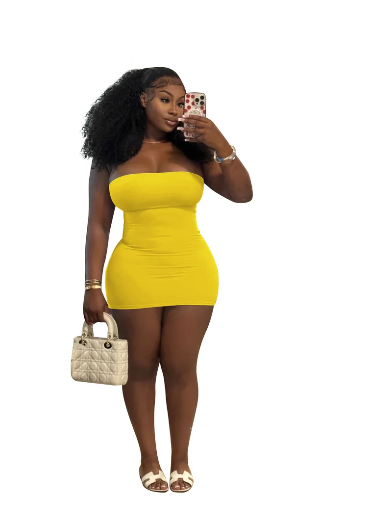 Damen ärmelloses Minikleid mit figurbetonendem Schnitt und eleganter Raffung Drune