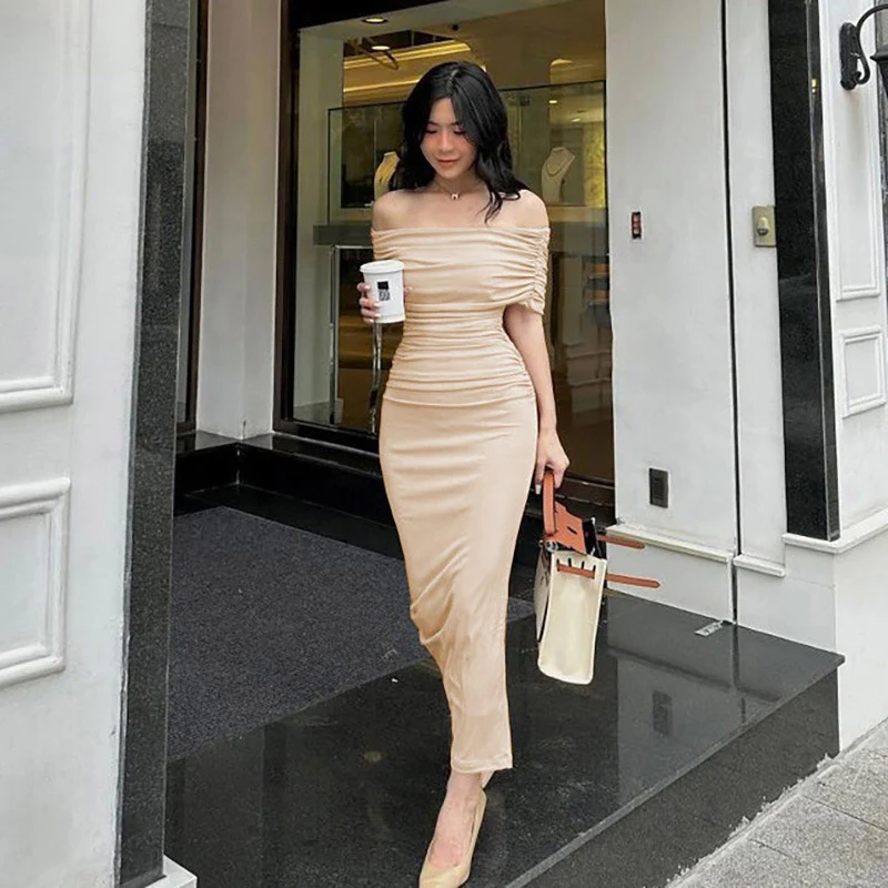 Damen Elegantes Wickelkleid mit asymmetrischem Rückenausschnitt Drune