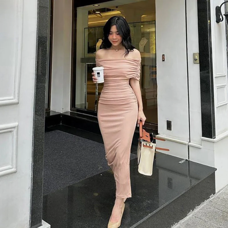Damen Elegantes Wickelkleid mit asymmetrischem Rückenausschnitt Drune
