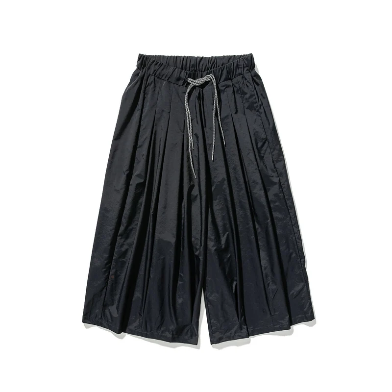 Herren Weit geschnittene Culotte-Loungehose mit tiefem Schritt und elastischem Tunnelzug Drune