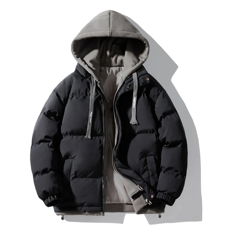 Herren Wattierte Steppjacke mit integriertem Kapuzen-Layer und winddichter Außenhülle Drune