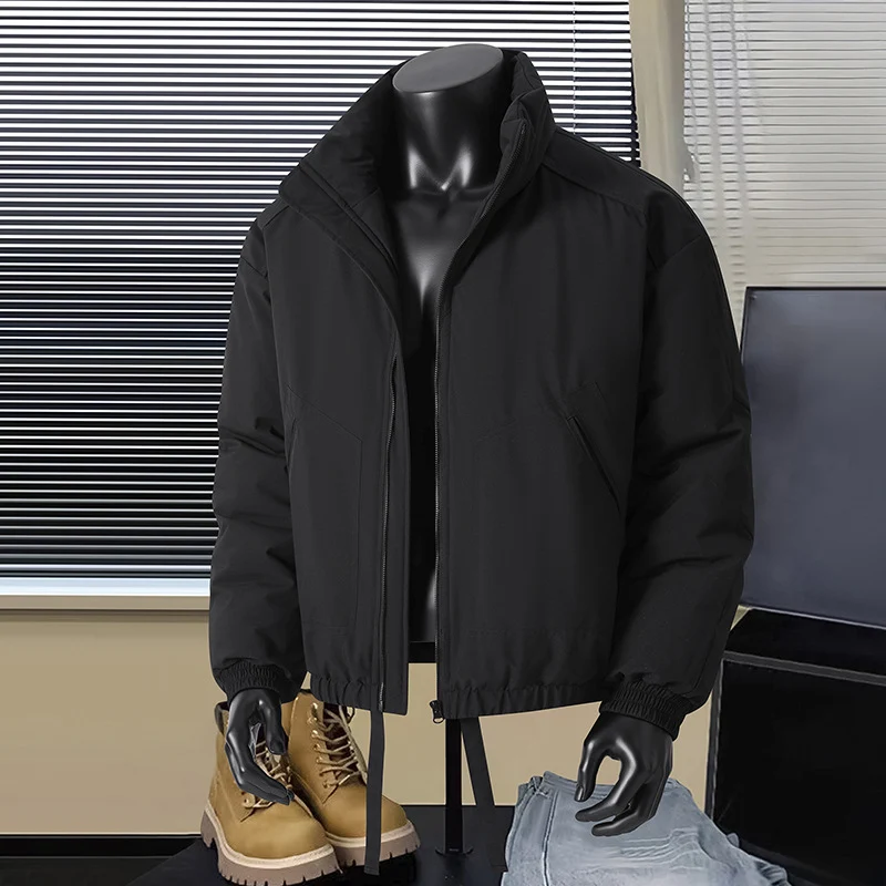 Herren Thermo‑isolierte Kurzblouson‑Jacke mit Stehkragen und Tunnelzugbund Drune