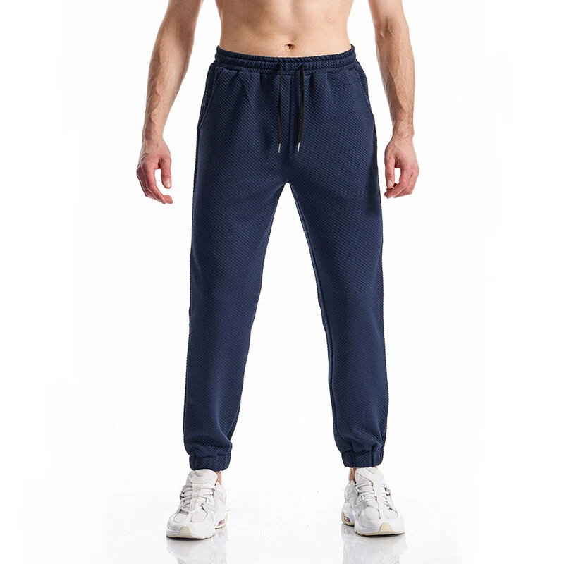Herren Texturierte Jogginghose mit elastischem Bund, Tunnelzug und gebündeltem Beinabschluss Drune