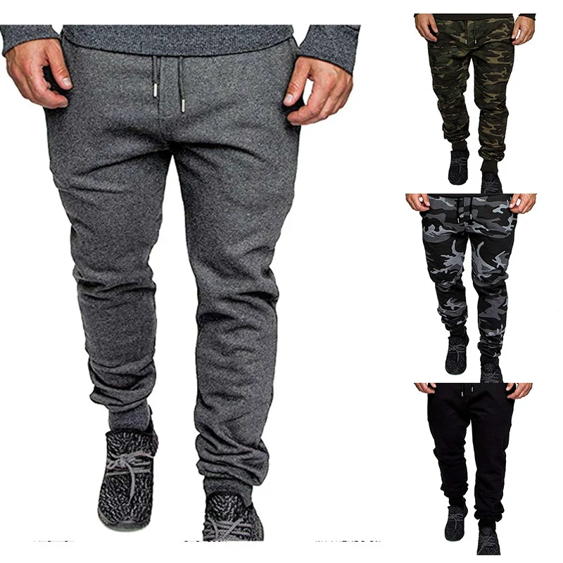 Herren Tapered Sweatpants aus Baumwollmix mit elastischem Bund, Tunnelzug und gerippten Bündchen Drune