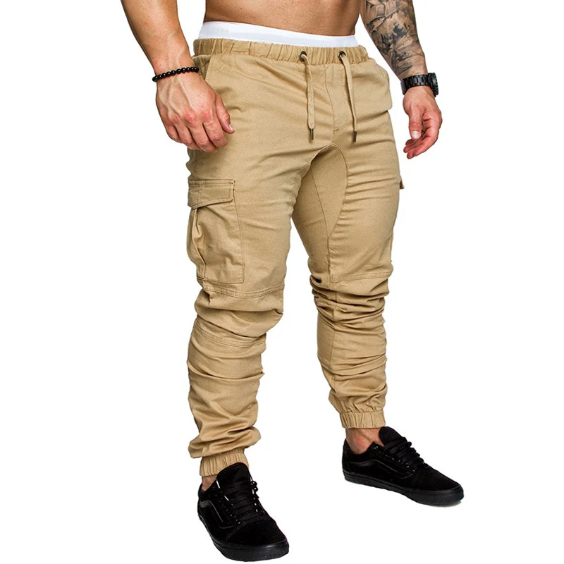 Herren Tapered Cargo-Jogger mit elastischem Bund, Kordelzug und Beuteltaschen Drune
