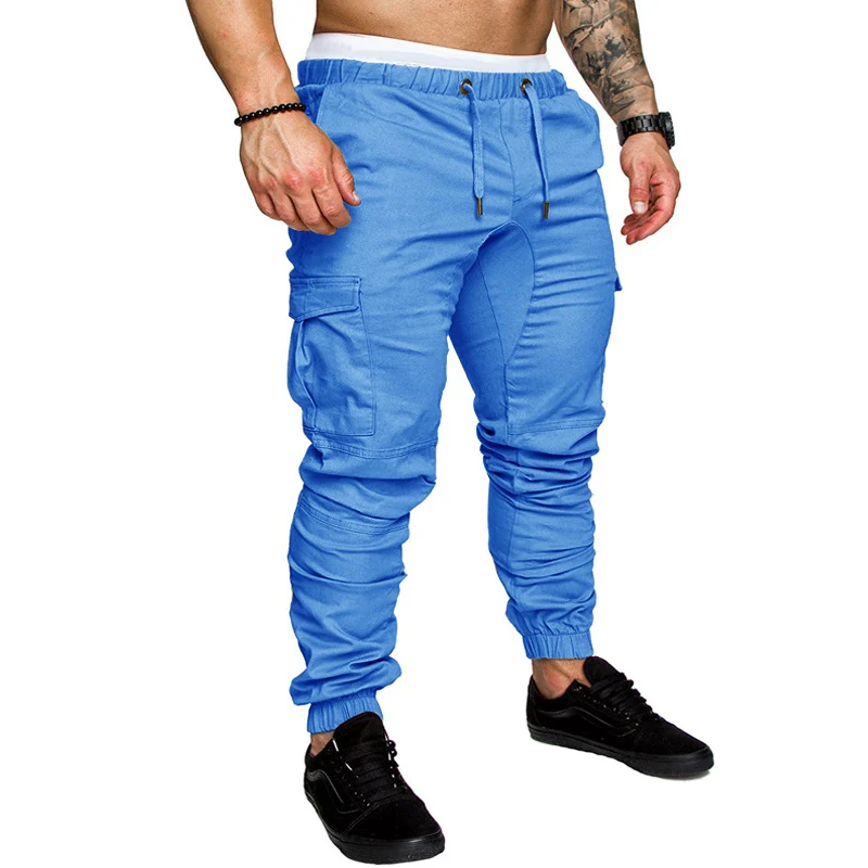 Herren Tapered Cargo-Jogger mit elastischem Bund, Kordelzug und Beuteltaschen Drune