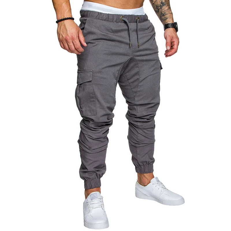 Herren Tapered Cargo-Jogger mit elastischem Bund, Kordelzug und Beuteltaschen Drune