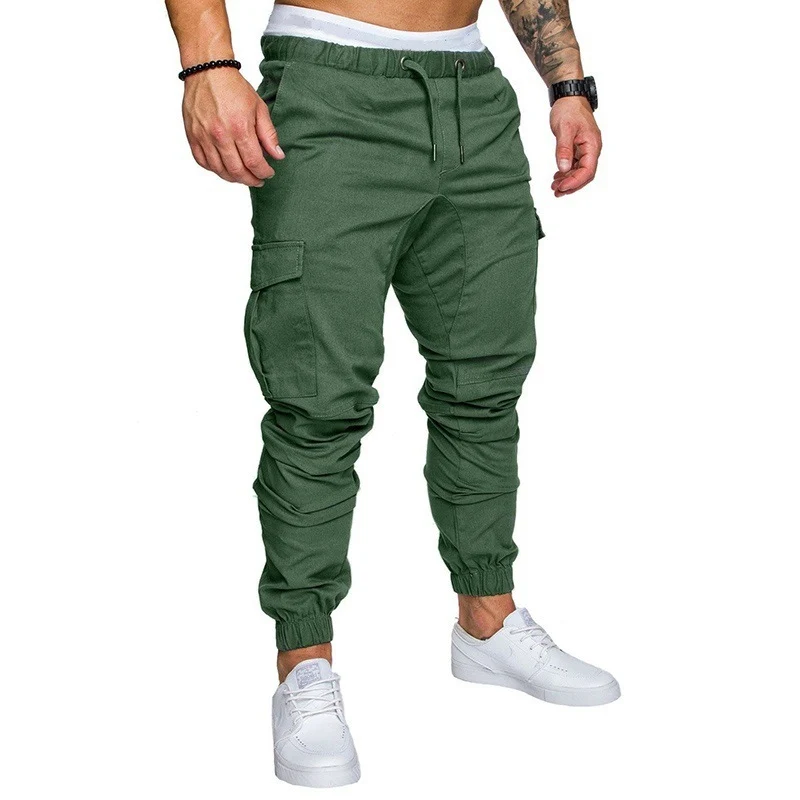 Herren Tapered Cargo-Jogger mit elastischem Bund, Kordelzug und Beuteltaschen Drune