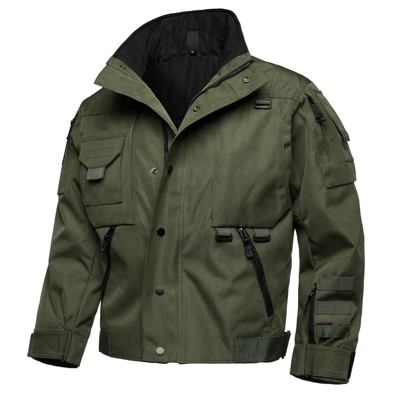 Herren Tactical Field Jacke mit Multi‑Taschen, verstellbaren Bündchen und wasserabweisender Ripstop‑Qualität Drune