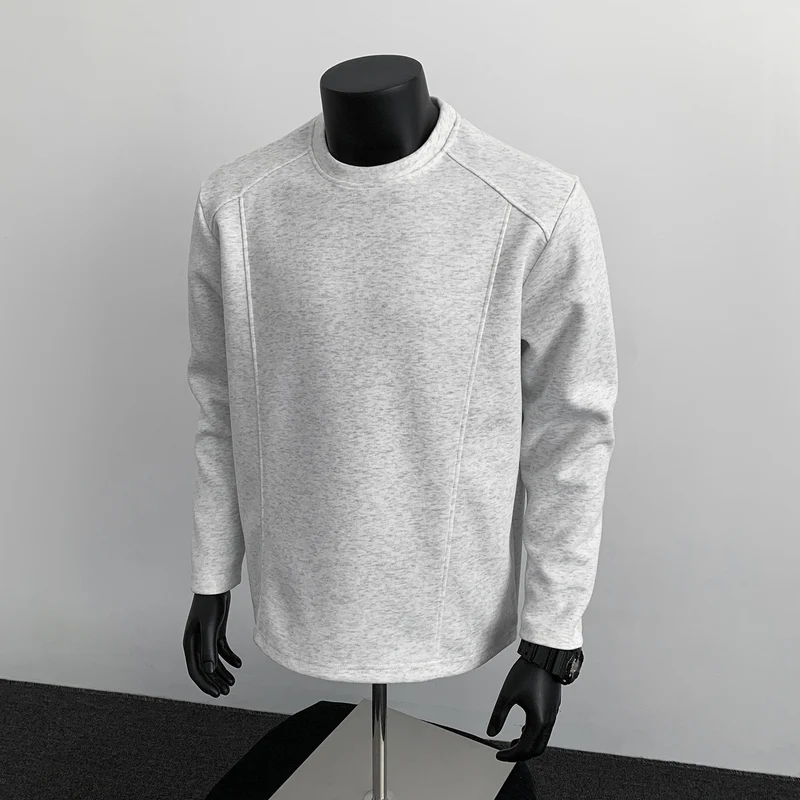 Herren Sweatshirt mit strukturierten Nahtdetails und Rundhalsausschnitt Drune