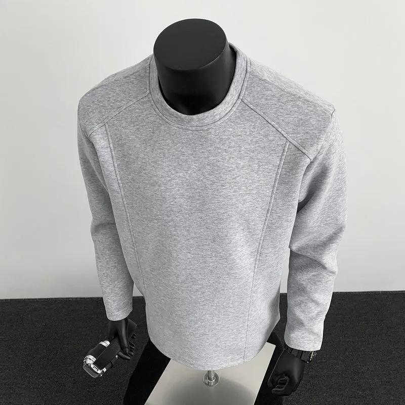 Herren Sweatshirt mit strukturierten Nahtdetails und Rundhalsausschnitt Drune