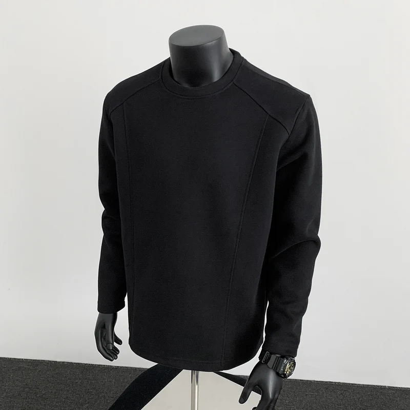 Herren Sweatshirt mit strukturierten Nahtdetails und Rundhalsausschnitt Drune