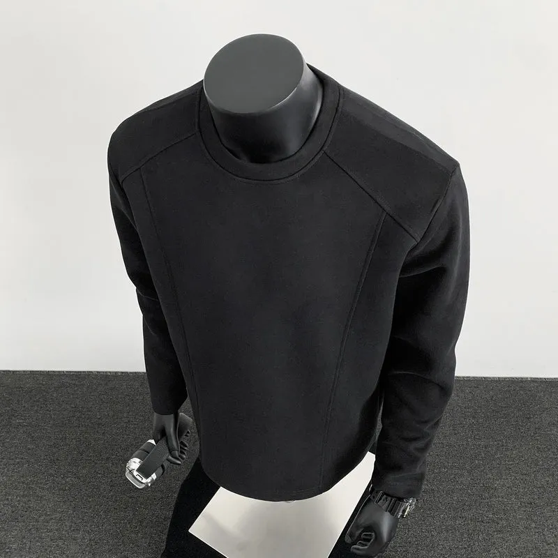 Herren Sweatshirt mit strukturierten Nahtdetails und Rundhalsausschnitt Drune