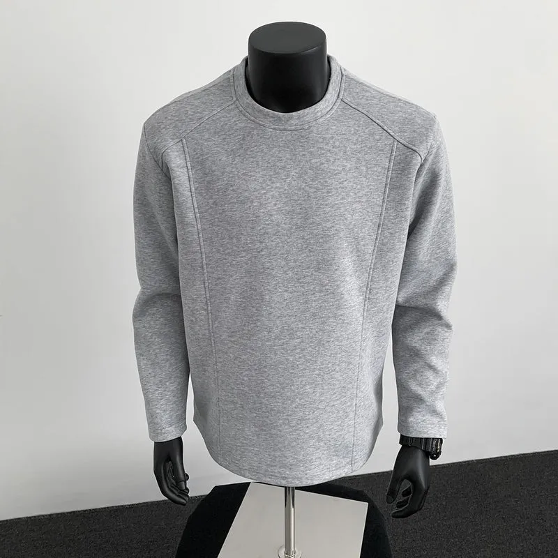 Herren Sweatshirt mit strukturierten Nahtdetails und Rundhalsausschnitt Drune