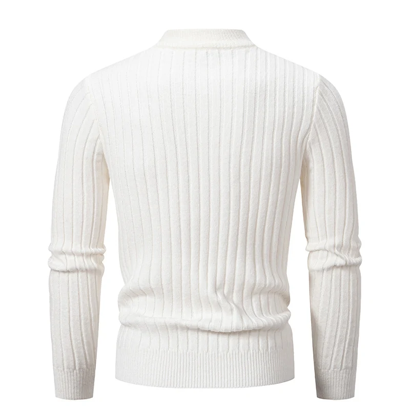 Herren Strukturierter Mockneck-Zopfstrickpullover Drune