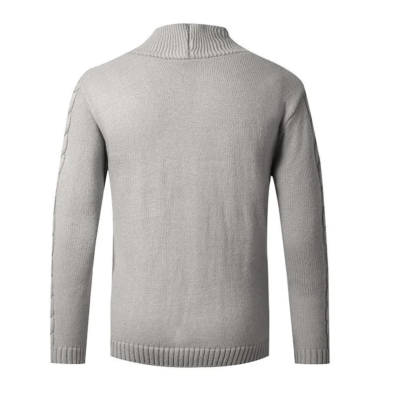 Herren Strickcardigan mit Schalkragen, Zopfmuster und Knopfleiste Drune