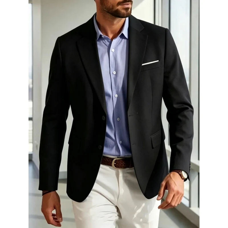 Herren Sommerliches Leinen-Blazer-Sakko mit atmungsaktivem Gewebe und taillierter Passform Drune