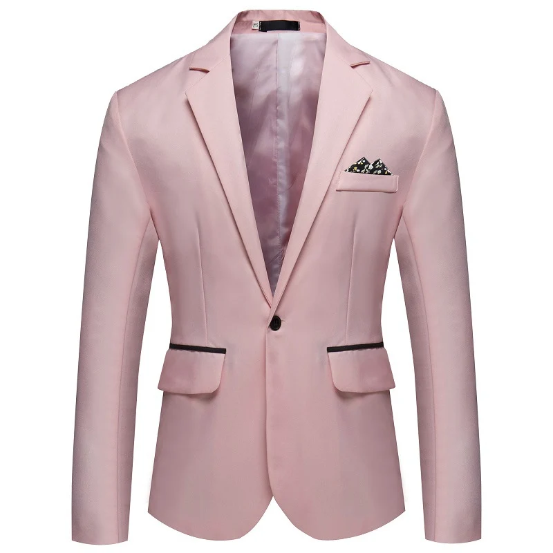 Herren Slim-Fit Smoking-Sakko mit Ein-Knopf‑Verschluss und kontrastierten Pattentaschen Drune