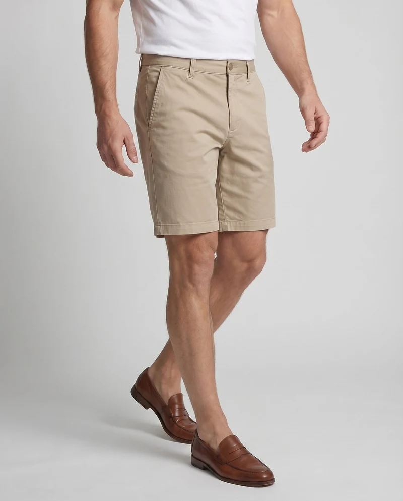 Herren Chino-Shorts Gerades Bein Seitliche Taschen