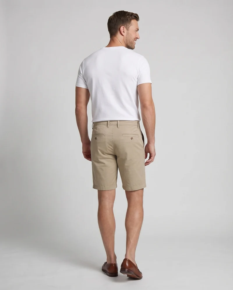 Herren Chino-Shorts Gerades Bein Seitliche Taschen