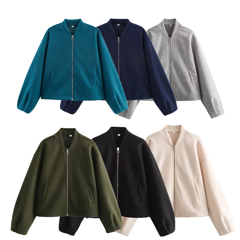 Damen Fleecejacke mit modernem Stehkragen und praktischen Taschen Drune
