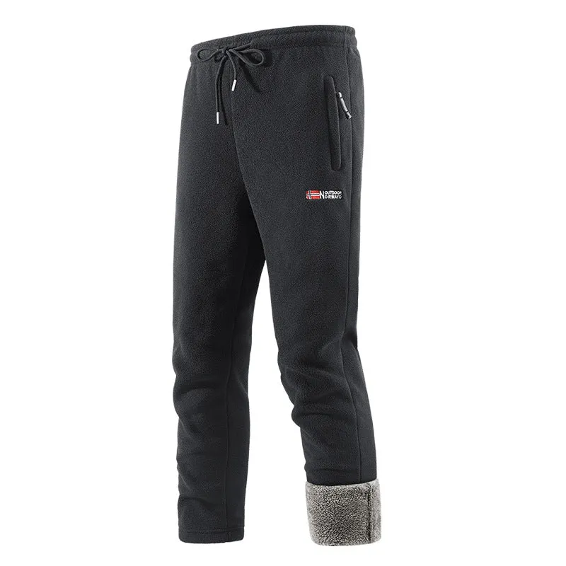 Herren Thermo‑Fleecehose mit hochfloriger Sherpa‑Innenfütterung und Reißverschlusstaschen Drune
