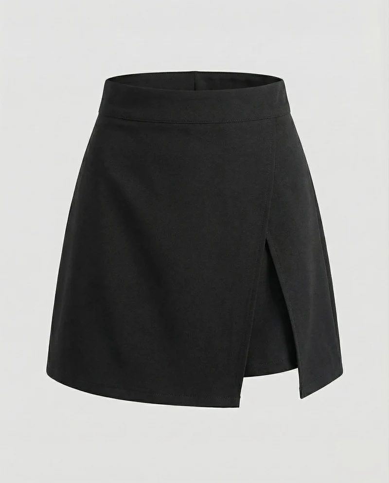 Damen Sportliche A-Linien-Überwurf Mischgewebe Wickel-Skort