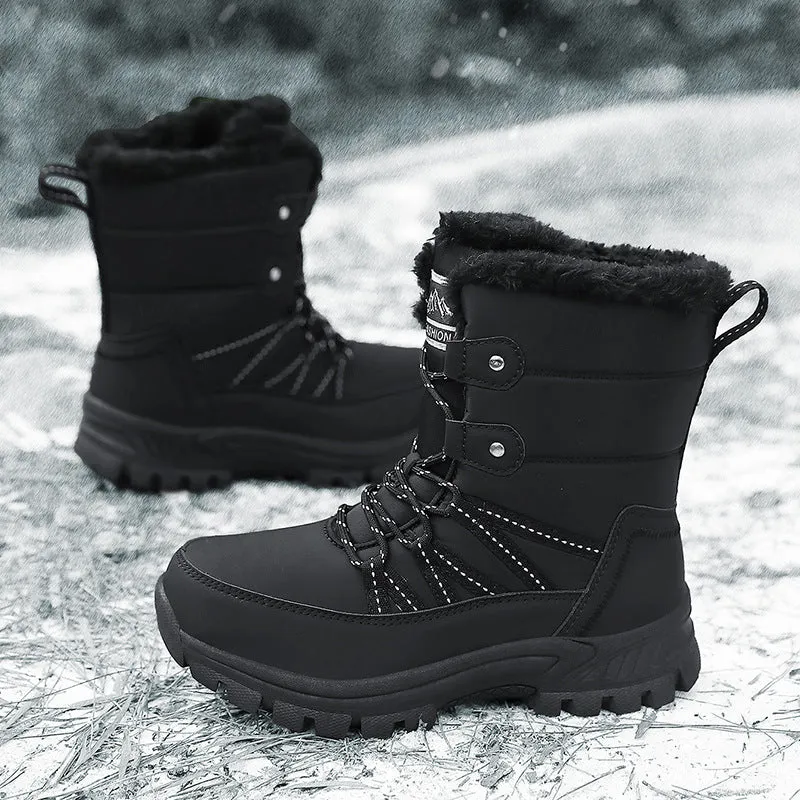 Damen isolierte Winterstiefel mit rutschfester Sohle und kuscheligem Innenfutter Drune