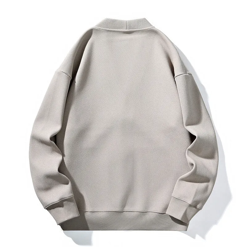 Herren oversized Strickcardigan mit V-Ausschnitt, Knopfleiste und aufgesetzten Taschen Drune