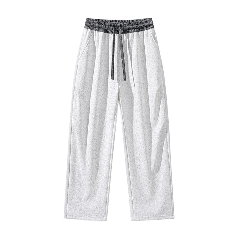Herren Gerade geschnittene Lounge-Jogginghose mit elastischem Kordelbund & Seitentaschen Drune