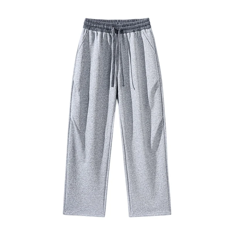 Herren Gerade geschnittene Lounge-Jogginghose mit elastischem Kordelbund & Seitentaschen Drune