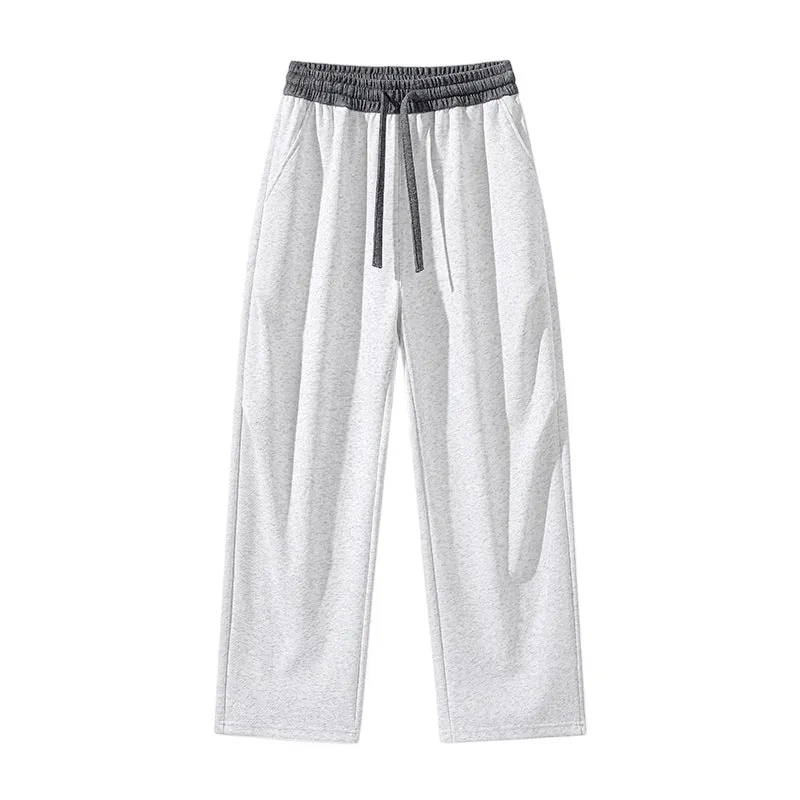 Herren Gerade geschnittene Lounge-Jogginghose mit elastischem Kordelbund & Seitentaschen Drune