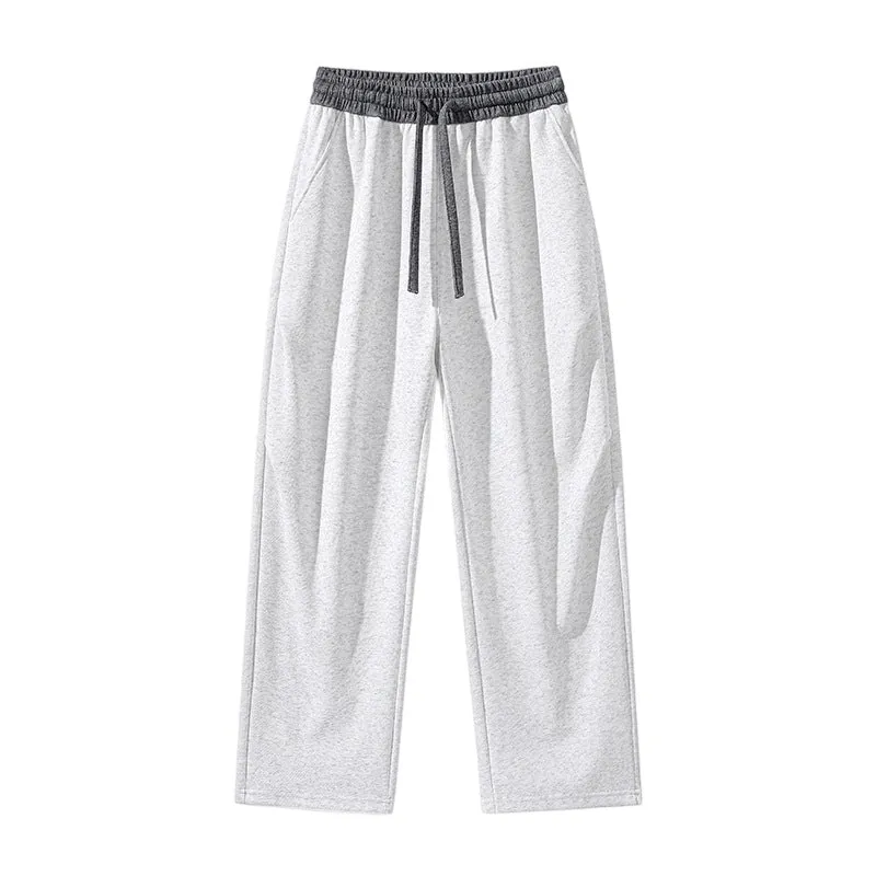 Herren Gerade geschnittene Lounge-Jogginghose mit elastischem Kordelbund & Seitentaschen Drune