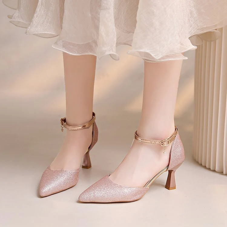 Damen elegante Pumps mit Glitzer-Details Drune