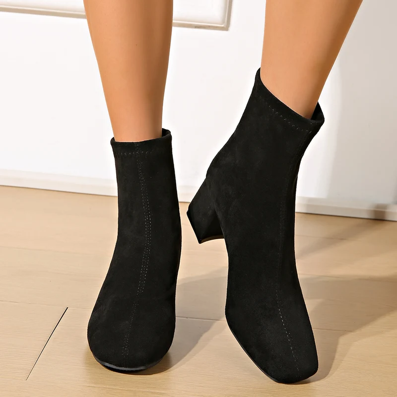 Damen Modische Stiefeletten Drune